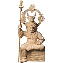 【銀ちゃん】牛頭天王 異神 懐中仏 除疫神 古銅 念持仏 Amazon.co.jp: 檜一杢彫り 牛頭天王（ごずてんのう） - 疫病を